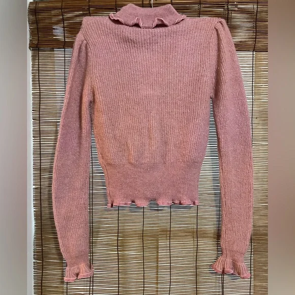 Zara NWT Pink Ruffled Cardigan - Picture 4 of 11